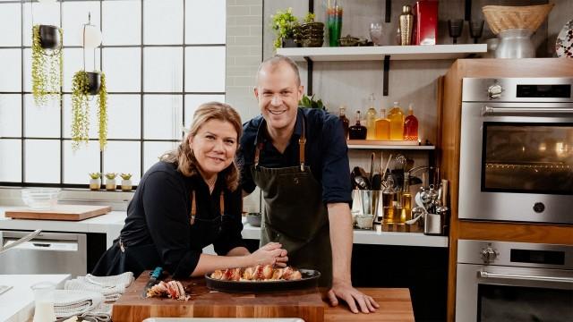 Hauts de cuisses de poulet farcis aux pommes / Orge au mascarpone