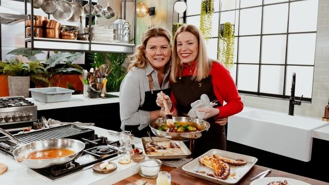 Pieuvre laquée au sirop d'érable / Purée de châtaignes