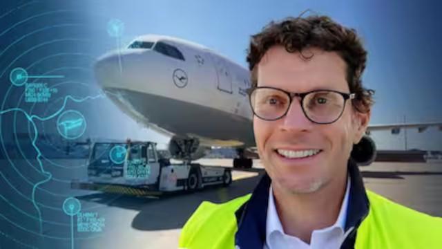 Mit E-Schlepper übers Vorfeld