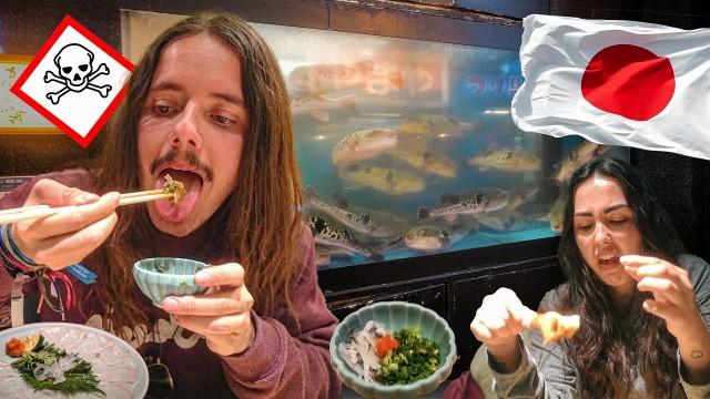 è buono il pesce palla VELENOSO? assaggiamo il FUGU in Giappone