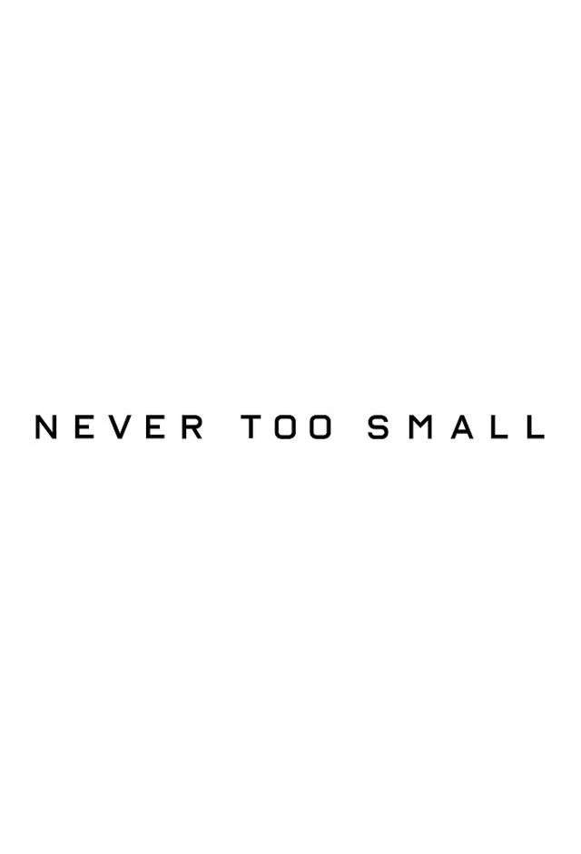 Never Too Small
