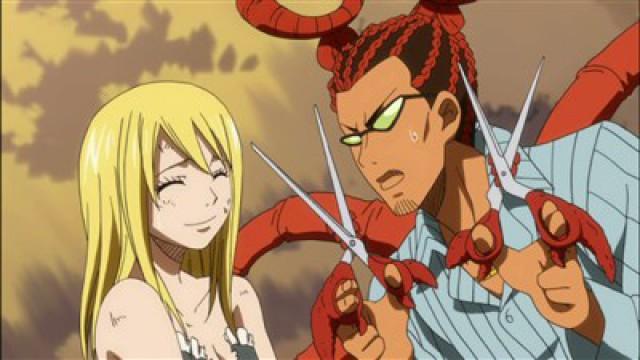 Lucy e Natsu vs Kain Hikaru