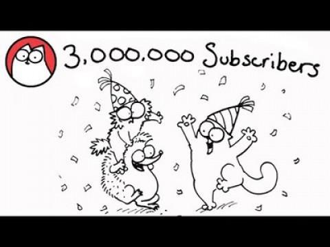 Simon's Cat celebrates 3 Million Subscribers! Thank you!
