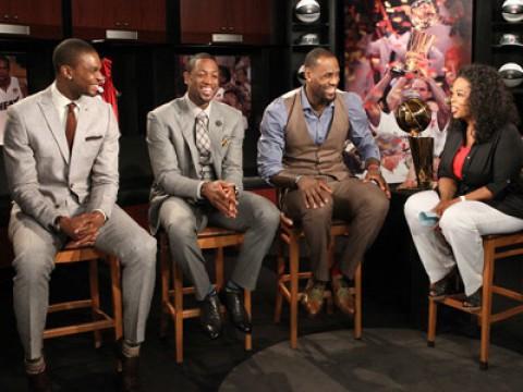 NBA Champion Miami Heat Stars LeBron James, Dwyane Wade and Chris Bosh, Part 2
