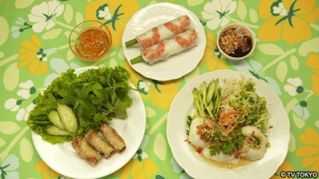 Vietnamese Shrimp Salad Roll and Chicken Glutinous Rice of Kamata, Oda Ward