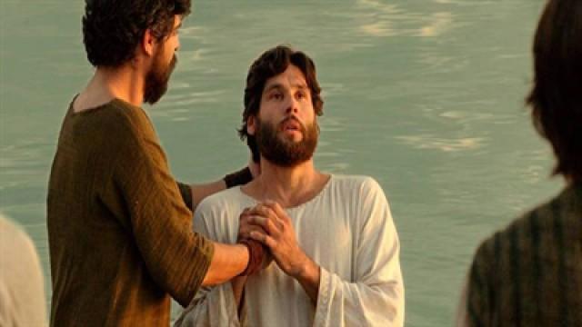 Chapter 10 (Jesus is baptized by John the Baptist in the waters of the Jordan River)