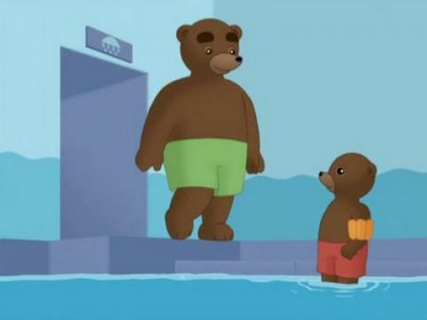 Little Brown Bear goes to the swimming pool