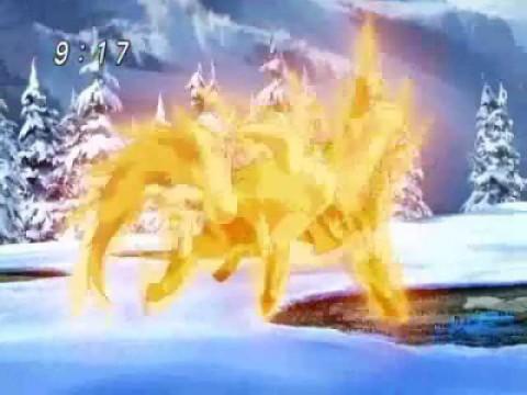 Karudio's Fierce Attack! Fighters Who Burn Up the Snow Field. Umagon's New Flame.