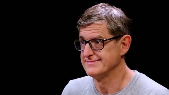 Louis Theroux Attacks the Shark While Eating Spicy Wings