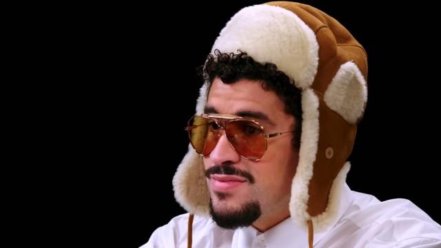 Bad Bunny Risks His Life While Eating Spicy Wings