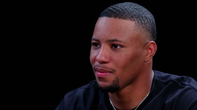 Saquon Barkley Hurdles Over Spicy Wings