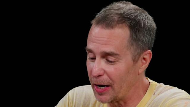 Sam Rockwell Monologues His Pain While Eating Spicy Wings