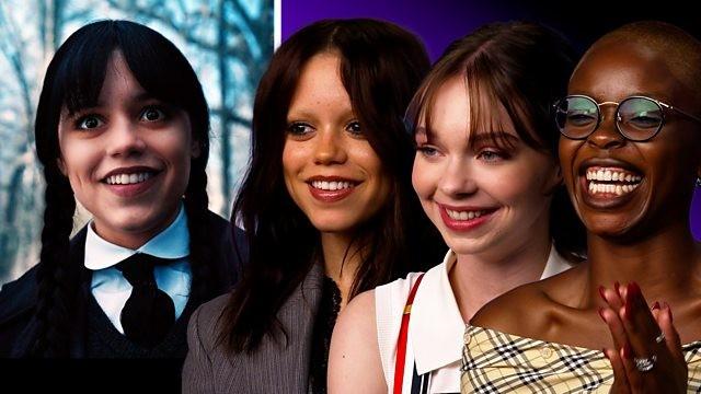 Jenna Ortega and the cast of Wednesday