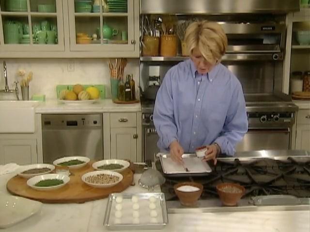 Crudite with Buttermilk Peppercorn Dip; Goat Cheese Hors d'oeuvres