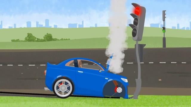 Speeding and crashed.