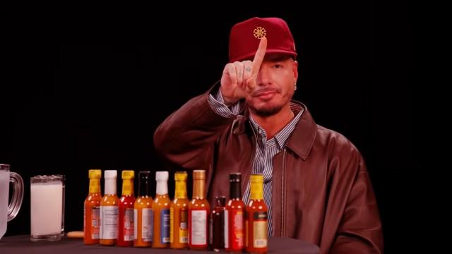 J Balvin Rides A Heat Rollercoaster While Eating Spicy Wings