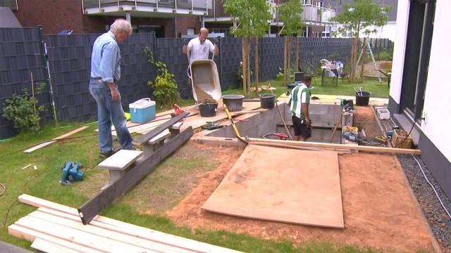 Eine Treppe für den Senkgarten