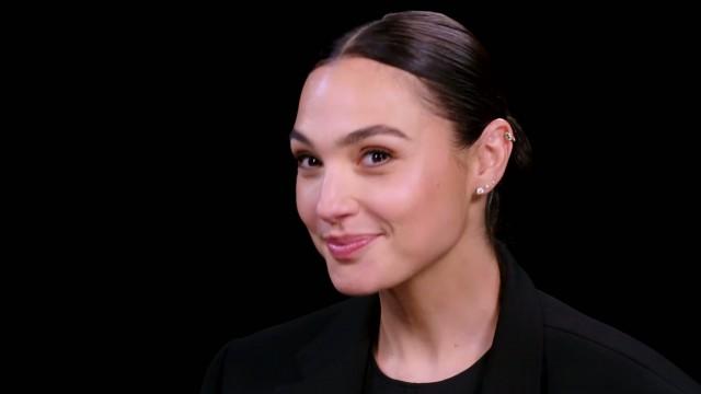 Gal Gadot Does a Spit Take While Eating Spicy Wings